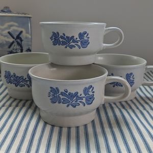 Pfaltzgraff Yorktown Set of 4 Flat Cups tea cup sm. Coffee cup